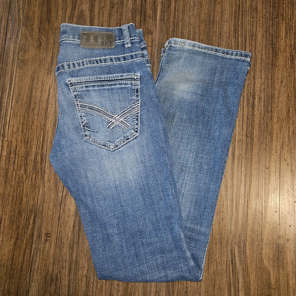 BKE Aden Bootcut Jeans in Faded Blue